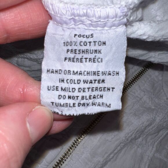 Focus Casual Life Womens Jacket Cotton Full Zip Lightweight White Large - Picture 9 of 9